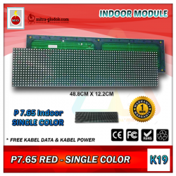 Panel Modul P7.65 SMD Indoor Semi Outdoor Single Color | RED - MERAH